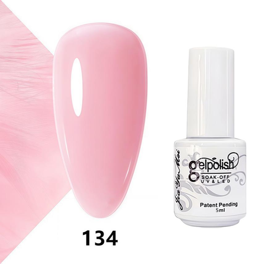 GELPOLISH Nail Art Set: Base, Top Coat, Transparent & White Gel Polishes