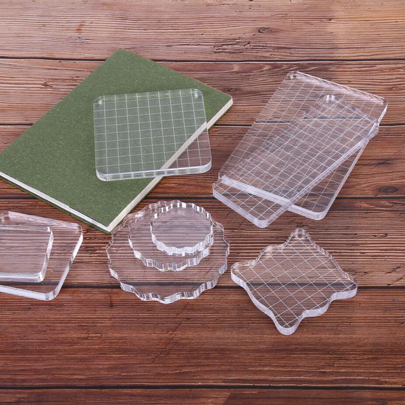 Acrylic Clear Handle Seal Stamp Block Diy Scrapbooking Album Stamps Craft Making
