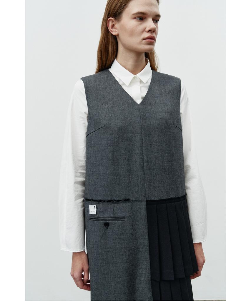 Recorde Pleats Layered Sleeveless Dress Rqdaa25540Gyx