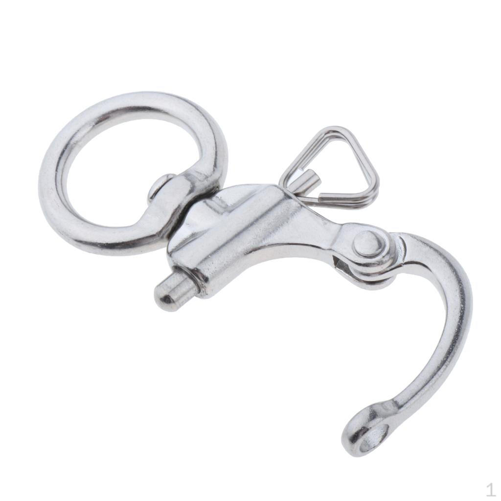 Swivel Shackle Rigging Sailing 316 Stainless Steel for Sailboat Spinnaker Halyard Fixed Boat Anchor,