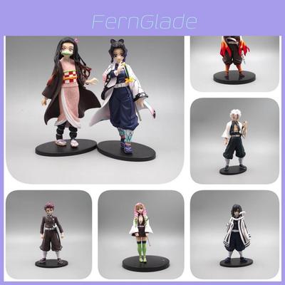 Demon Slayer Kimetsu No Yaiba Action Figures Set Featuring Mitsuri Muichiro Tengen Kyojuro Obanai Kanao Sanemi Decorative Collectible Ornaments