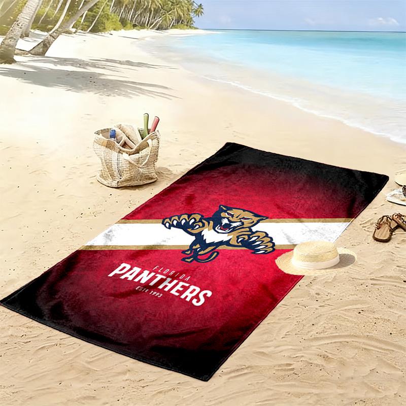 Florida Panther Print 2D Flat Print Beach Towel, Large Soft Quick Dry Towel for Beach Camping SwimmingZSTJ0915180