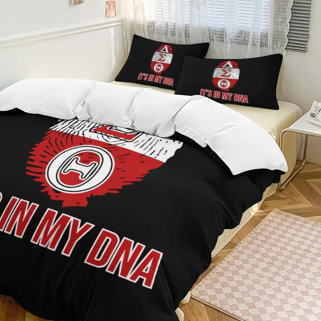 Delta Sorority Sigma Theta Dst Bedding Set Boys Girls Twin Queen Size Duvet Cover Pillowcase Bed Kids Adult Home Textileextile