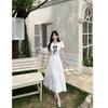 2026 French Sweet Doll Short-Sleeve Dress: Summer Student Aesthetic Slim Waist Skirt
