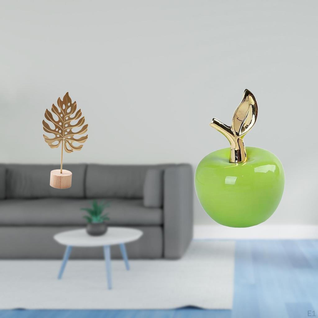 Nordic Creative Metal Sculpture Figurine And Ceramic Statue Ornament Abstract Fruit Shaped Crafts