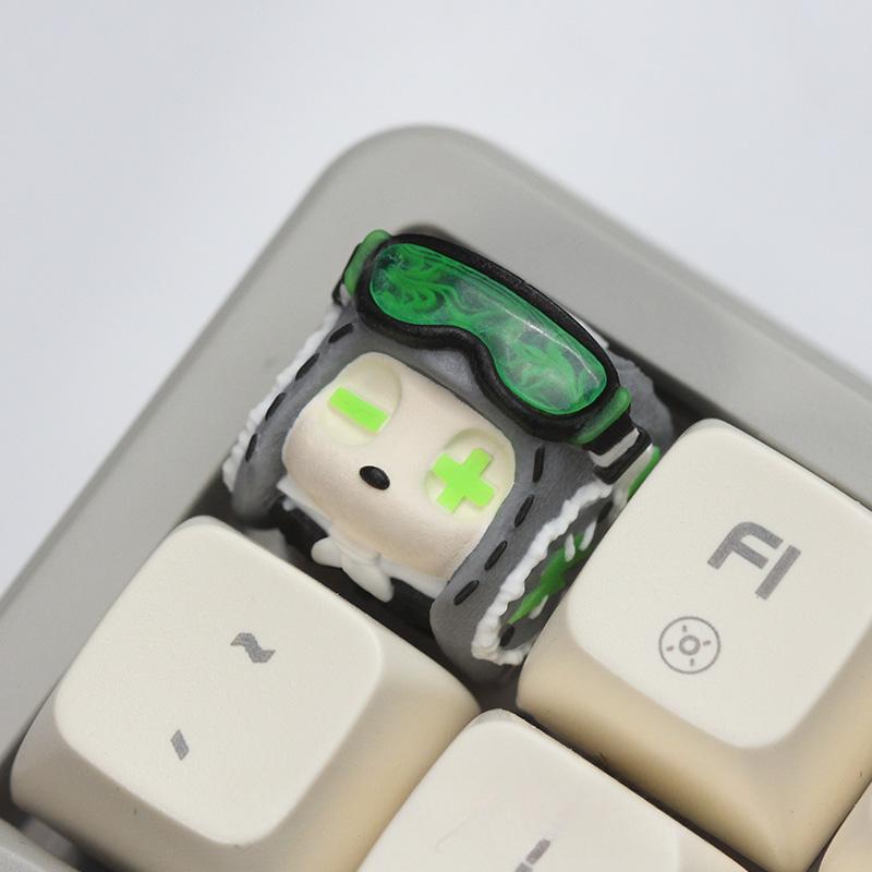MiFuny Pilot Keycaps Originality 3D Resin Kawaii Keyboard Caps Cartoon Handmade Anime Key Caps for Mechanical Keyboards Gift