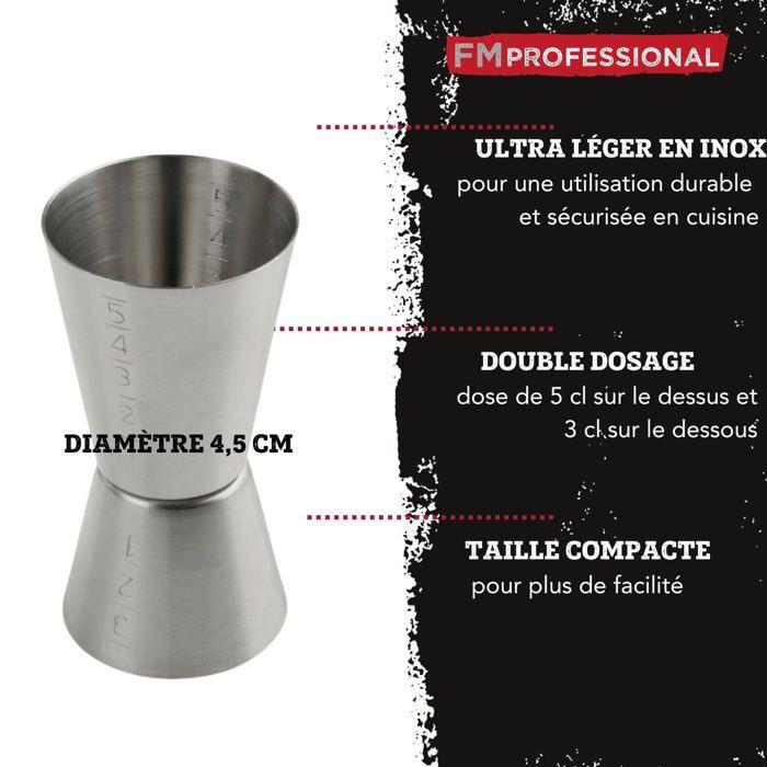 Doseur alcool pour cocktail 5 cl et 3 cl en inox fm professional boissons