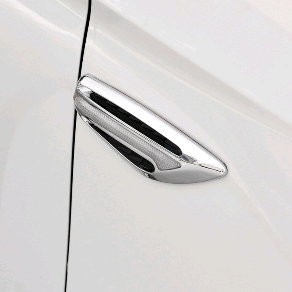 LED Turn Signal Light for Car 12V Side Light Marker Lamp Waterproof Side Blade Shape Car Fender Vent Cover Decoration Light Bulb