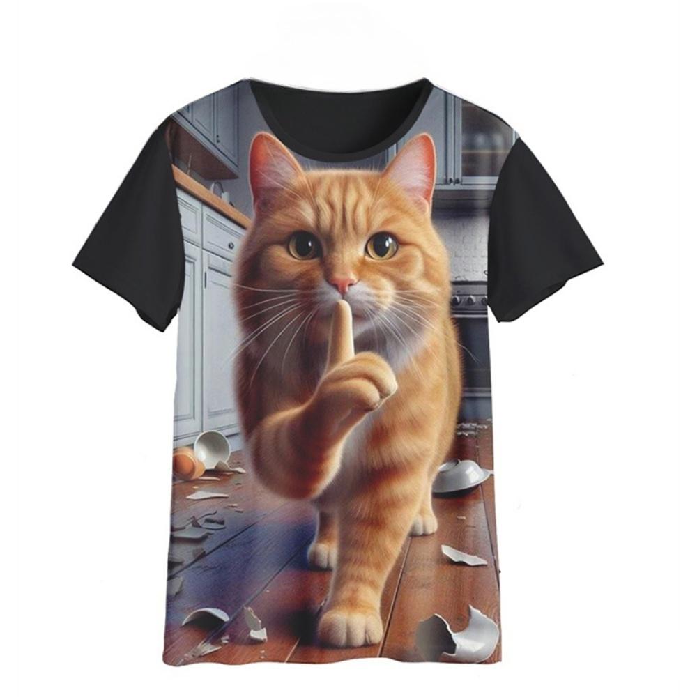 Clothing for Boys Small Animal Fun Children s Clothing Graphic Short Sleeves T Shirts Summer Outdoor Play T-Shirts for Children 100