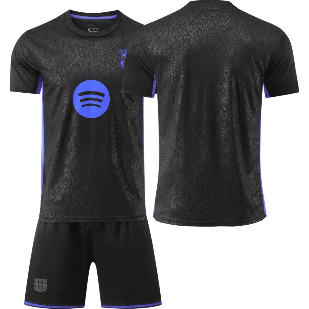 2526 No. 10 Yamal jersey Barcelona black Mamba jersey set No. 14 Rashford Messi football jersey size 16