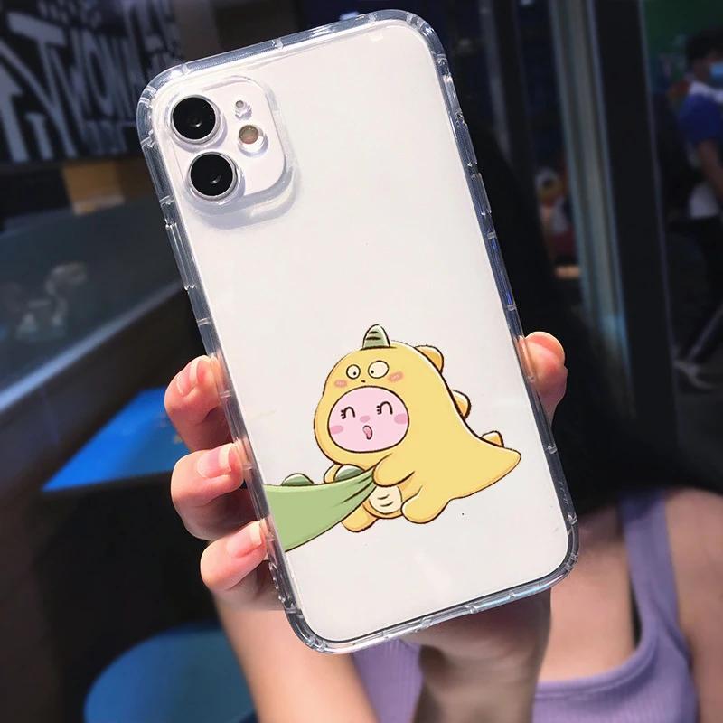 Cute Dinosaur Couple Phone Case For Samsung Galaxy S22 S26 S23 S24 S25 Ultra Plus Cartoon Cover For Galaxy S24+ S23+ S22+ Fundas