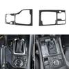 Voor Mazda 3 Axela 2014 2015 2016 2017 2018 2 stuks Zacht Koolstofvezel Auto Accessoires Binnenste Midden Schakelpaneel Trim Cover