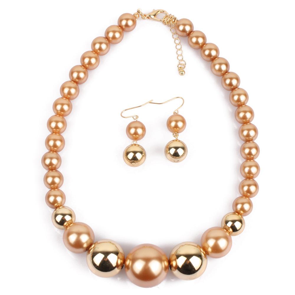 European and American Fashion Hipster Simple Temperament Imitation Pearl Necklace Atmospheric Short Collarbone Chain Jewelry 6380