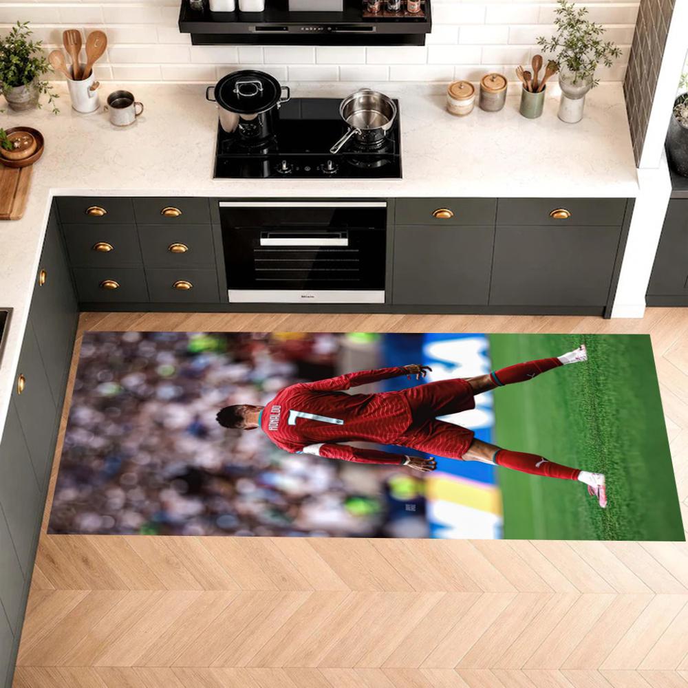 Cristiano Ronaldo Kitchen Floor Mat Long Strip Mat Antislip Machine Washable Suitable For Bathrooms Laundries Home Decoration Carpets