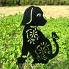 1/2 Pièces Métal Chien Décorations de Jardin Animaux Décorations de Jardin Sculpture Métal Chien