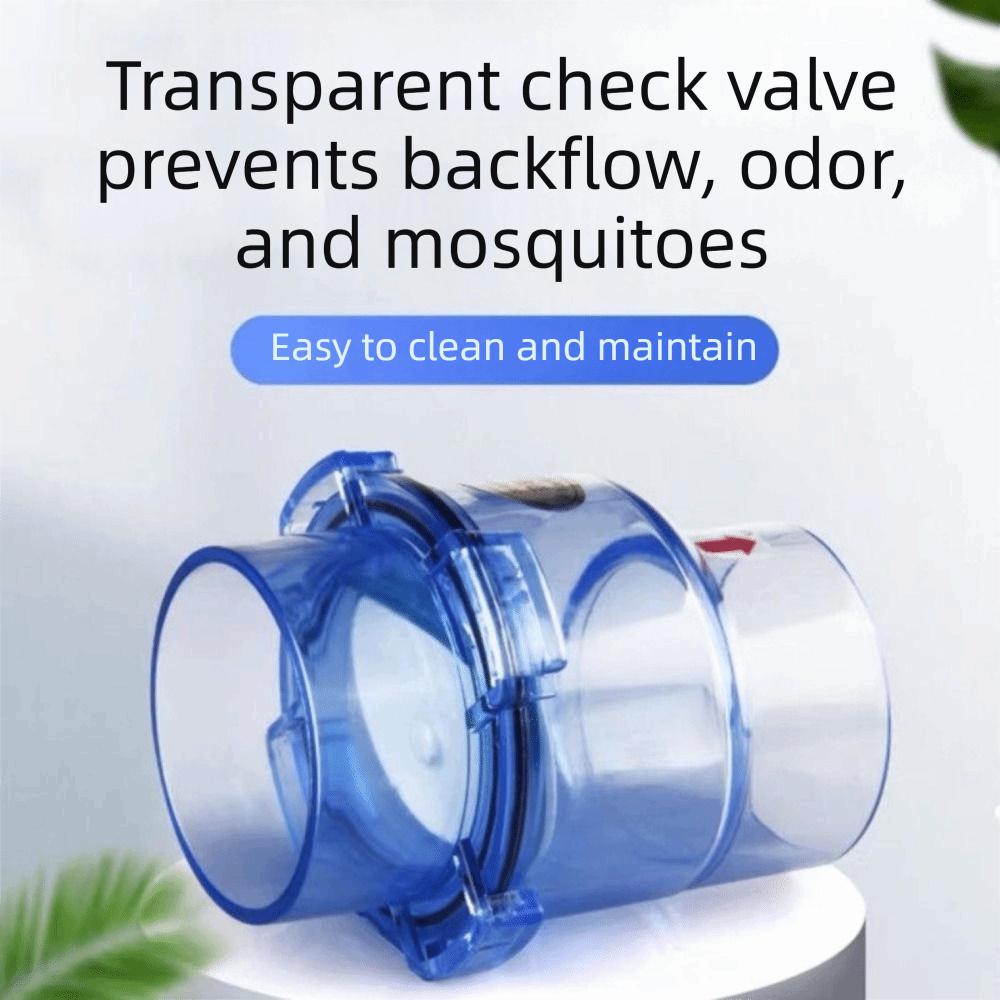 50mm Flap Check Valve UPVC Material Transparent Design Non-return Valve Anti-backflow Movable Valve Backwash Obstructor