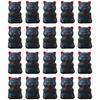 Castle Enterprise Good Luck Ball Holding Lucky Cat Set of 20 Prosperous Business (Black) [Commercial Set]