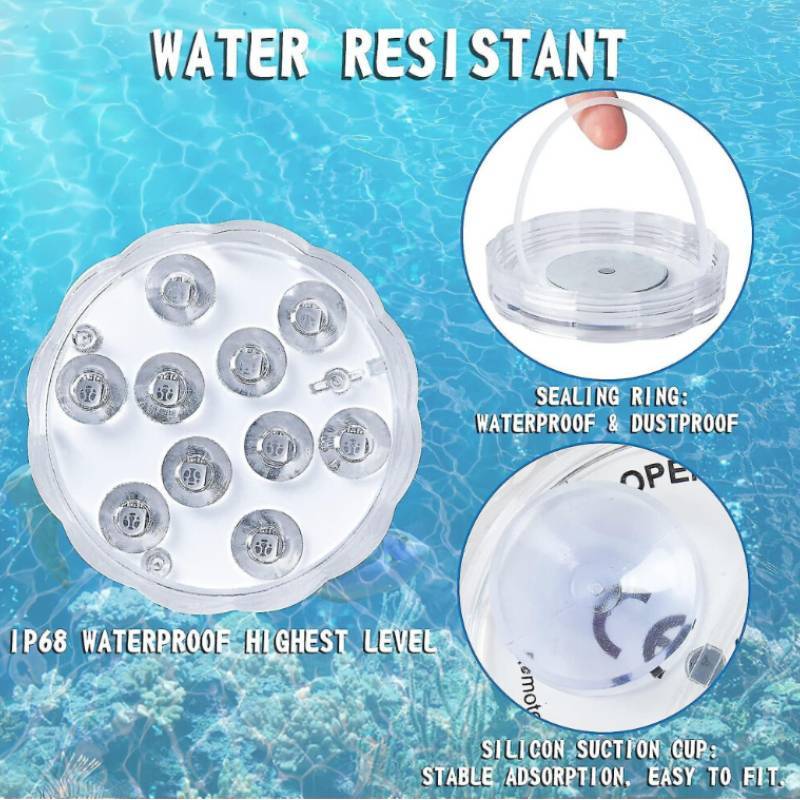 Ip68 Waterproof Led Waterfall Lighting With Remote For Swimming Pool And Aquarium Use