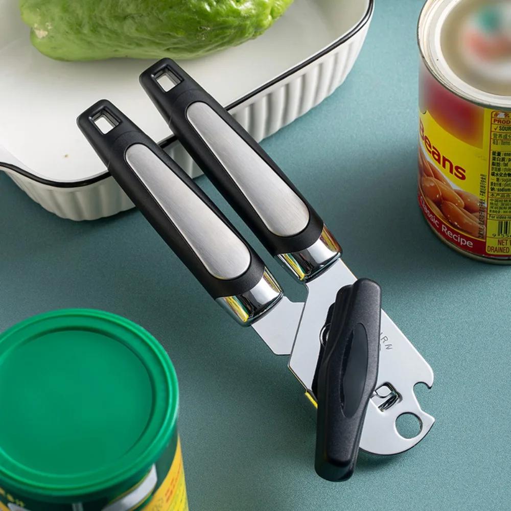 1pcs Can Opener Stainless Steel Manual Multi-functional Power Can Knife Opener Kitchen Can Opener Household Can Opener