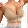 Wire-Free Plus Size Bra: Seamless, Anti-Sagging, Side Support, Smooth Front-Opening