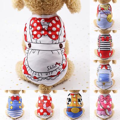 Pet Cat Summer T Shirt Cute Pet Clothes Breathable Puppy Teddy Mesh Various Vest Small Dog 1 PC New Apparel  Jewelry Accessory
