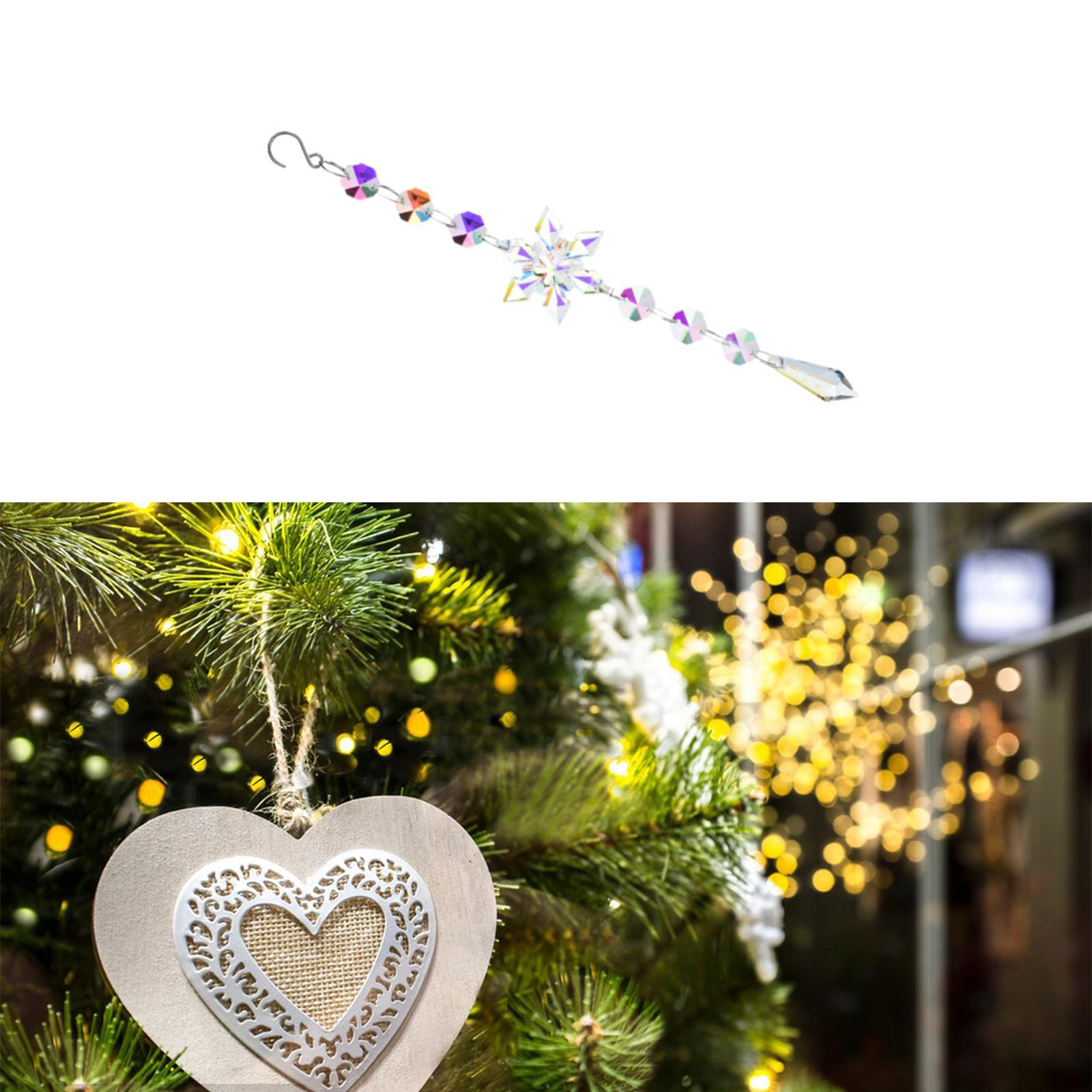 

Christmas Tree Ornament Acrylic Crafts Sturdy Feastival Holiday Unique,Snowflake Pendant,Hanging 4x24 cm_Style E