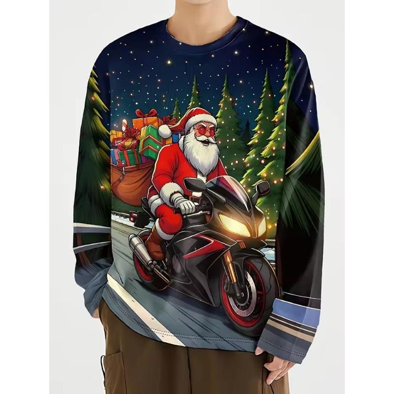 

Детская одежда Футболка с длинным рукавом для мальчиков с принтом Санта-Клауса Детская одежда на весну и осень Стильная одежда для рождественской вечеринки для девочек 170