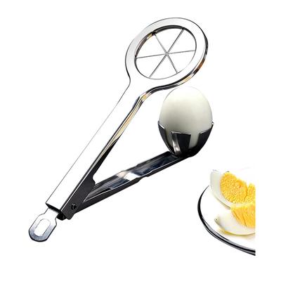 Stainless Steel Egg Slicer Egg Cutter with Handle  with Six Blades Dishwasher for Hard Boiled Egg Heavy Duty Food Fruit Slicer