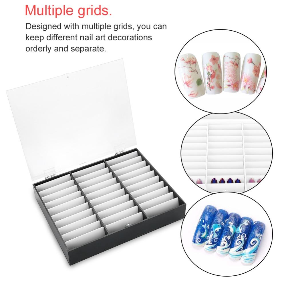 Decoration Container Nail Tips Storage Box Nail Art Organizer Holder For Nail Artists