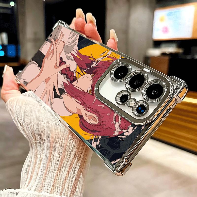 Anime Character Makima CSM Soft Phone Case For Samsung Galaxy S26 Ultra S25 Edge S24 FE S23 Plus S22 S21 + S20 Plating Anti-Fall