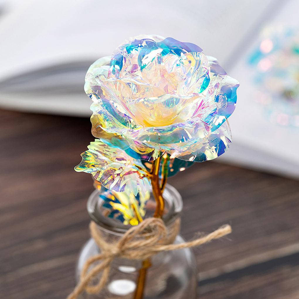Hot\! 24K Foil Plated Gold Rose Flowers Box Wedding Decor Valentines Day Creative Gift Golden Rose