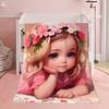 Sweet and Cute Child-themed Pattern Flannel Printed Blanket Suitable for All Seasons Suitable for Living Room Office Sofa Travel