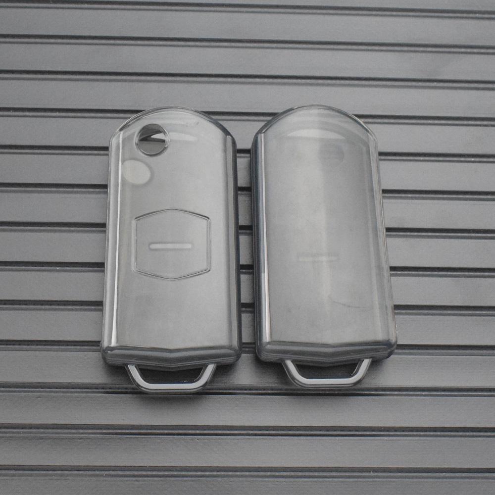 

Прозрачный ТПУ Автомобильный Чехол-Брелок Для Mazda 2 3 5 6 8 CX7 CX-7 CX5 CX-5 CX9 CX-9 MX5 MX-5 M6 RX8 RX-8 Чехол-Крышка для Выкидного Ключа Автомобиля прозрачный черный