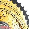 Ultraleichte 9 10 11-Gang-Fahrradkette, halbvoll hohl, 116L, Silber/Gold, Mountain MTB Rennradketten