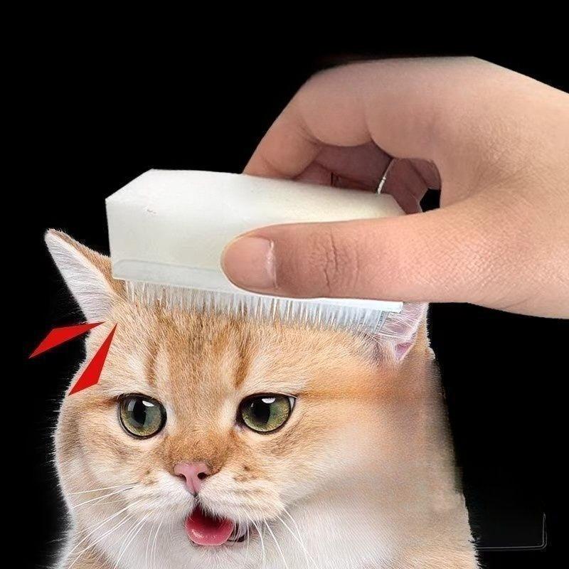 Spazzola Massaggio Gatto Spazzola Pulizia Sensoriale Lingua Morbida Spazzola Rivestimento Lingua Gatto e Cane Spugna Bicolore Pettine Lingua Gatto