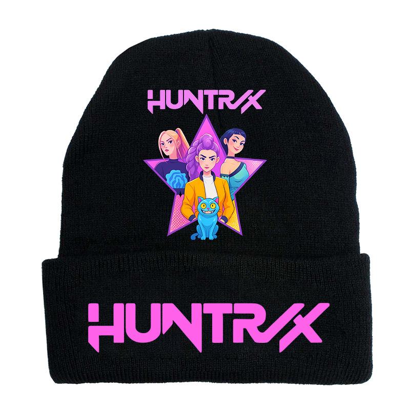 Peripheral Knitted Hat Curled Wool Hat Printed Doudou Hat Outdoor Cold Hat Adult