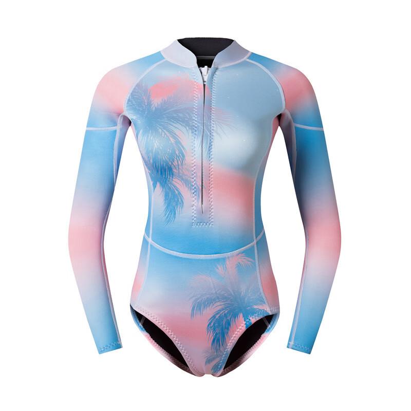 Pulian Women's Long-Sleeve One-Piece Freediving Wetsuit