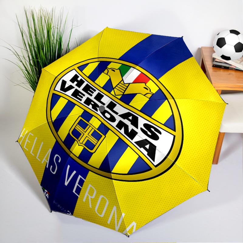 Hellas-Verona Crest Automatic Folding Umbrella - 8-Rib Travel Umbrella with Auto Open/Close & Portable, Gift for Christmas, Birthdays