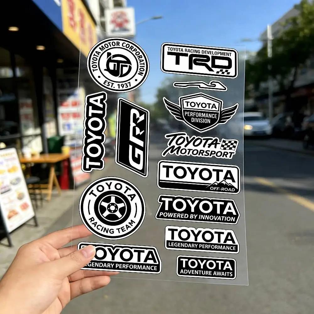 FOR TOYOTA TRO GR High Visibility Reflective Waterproof Decal Scratch Hide Sticker Fit Car Motorcycle Helmet Refrigerator