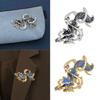 Sturdy Zinc Alloy Foxes Pin Featuring Starry Detailing Secure Clasp Foxes Brooch Ideal For Casual Or Formal Occasions