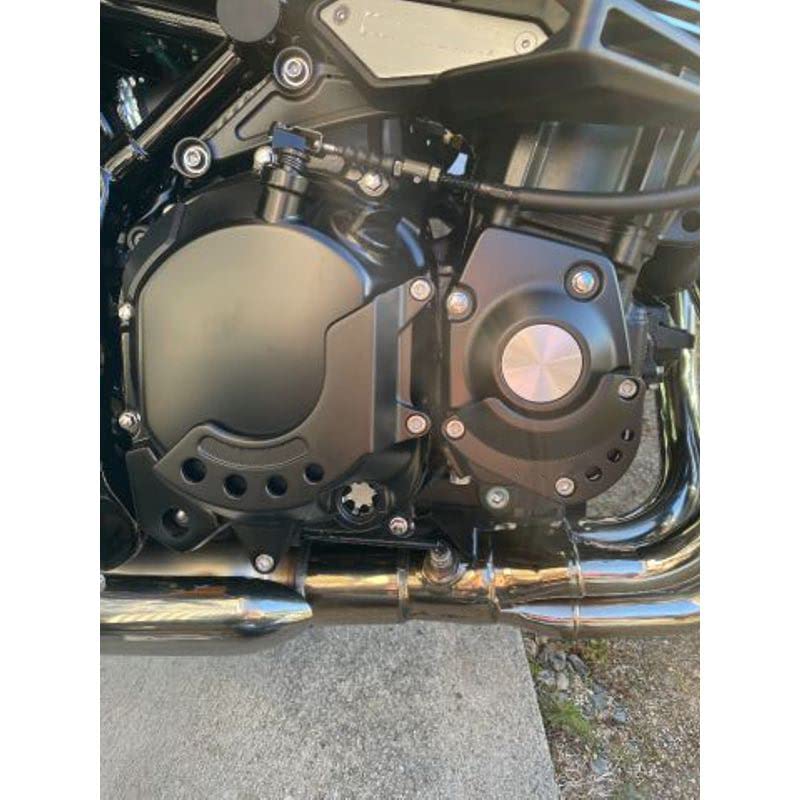 [LEDISHUN] Engine Cover Engine Slider Engine Guard for Kawasaki Z900 Z900RS Z900RSCAFE All Models (Color Silver)