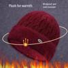 Women's Knitted Winter Hat with Velvet Lining & Ear Protection for Elderly