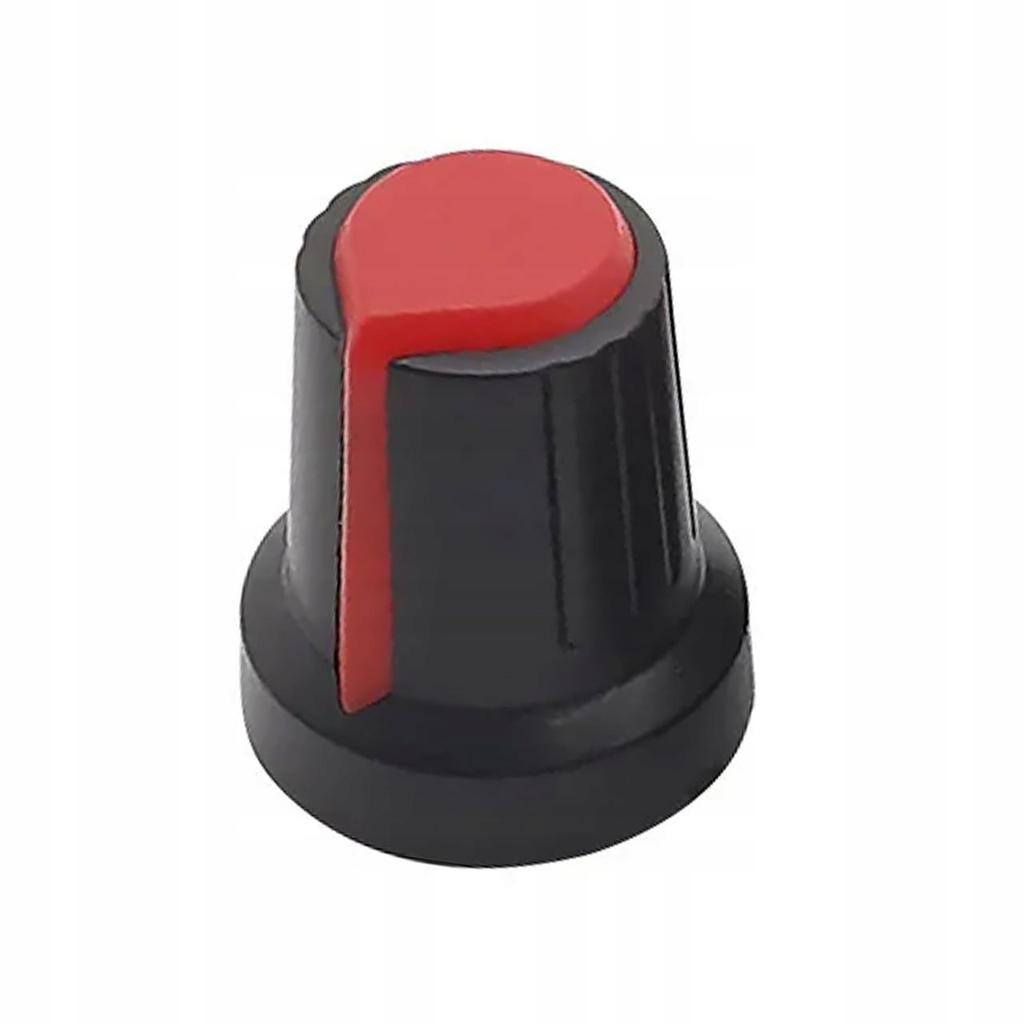 Rosfix 2x Gałka Potencjometru – Oś 6mm Czerwona 15x17mm | Wysoka Jakość Materiału | Ergonomiczny Design I Łatwa Instalacja