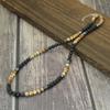 Nový Ručně vyráběný Přírodní Tygr Oko Lávový Kámen Korálkový Náhrdelník Pánský Nastavitelný Bohemian Retro Minimalistické Šperky Doplňky na Krk