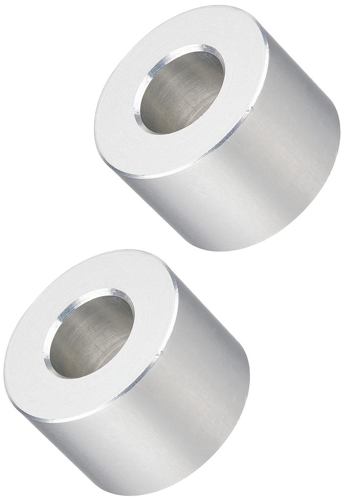 POSH 200442-15 Aluminum Spacer for M10 (3/8") T15mm Silver 2 Pieces