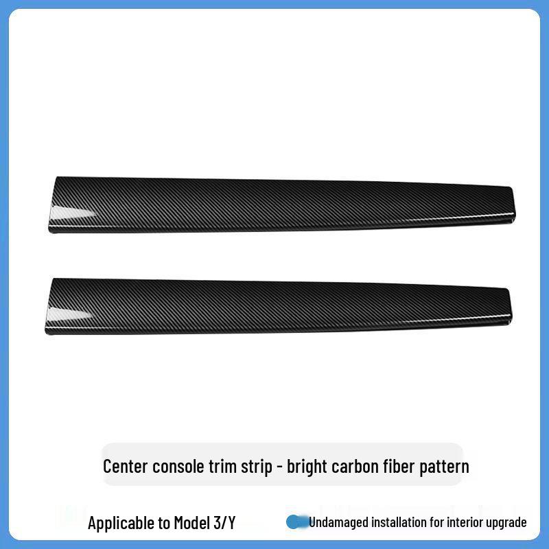 Carbon Fiber Decor Strips for Tesla Model 3/Y Dashboard & Console Protection