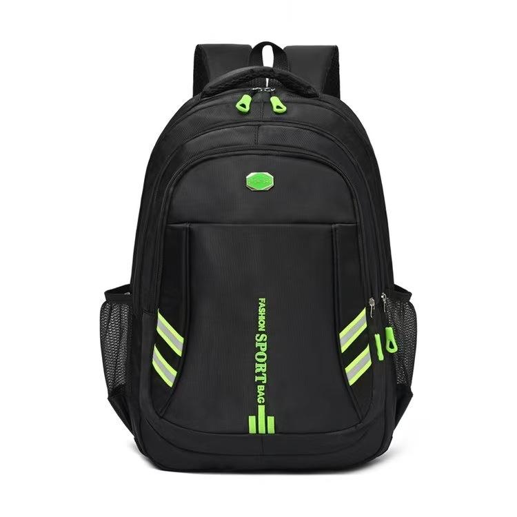 Unisex Casual Backpack - Durable Nylon Multi-Pocket Travel Bag , Ergonomic Shoulder Straps & Zipper Closure for Business Trips, Short-Distance Travel
