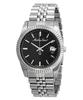 Reloj de cuarzo Mathy III H810AN para hombre con esfera negra y acero inoxidable