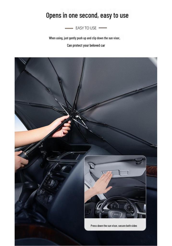 Cute Cartoon Bear & Rabbit Car Sunshade - Creative Summer Windshield Heat Insulation & UV Protection