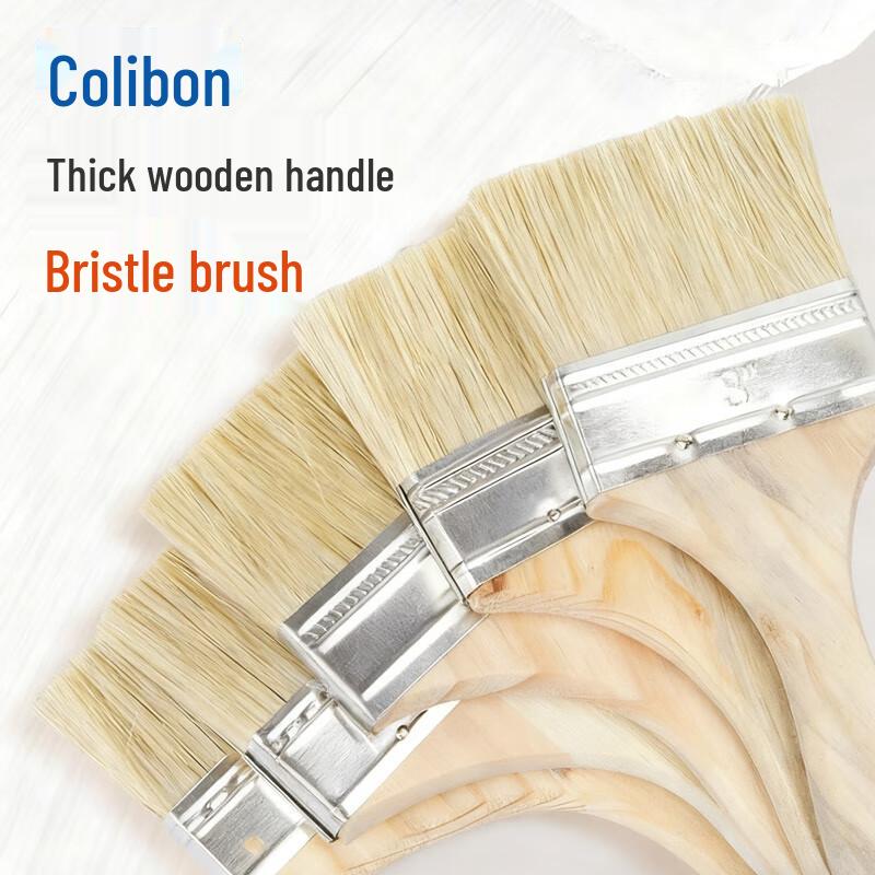 Kelibang Boar Bristle Cleaning Brush with Wooden Handle
